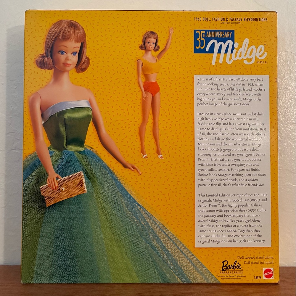 🆕 35th Anniversary Midge 1997 Barbie Doll - Picture 2 of 10